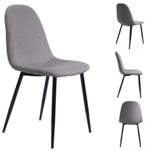 Krzesło tapicerowane Salon Kuchnia Jadalnia GIULIA LIGHT GREY FABRIC