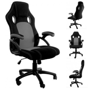 Fotel Obrotowy Gamingowy CARRERA GREY M FABRIC