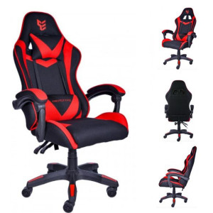 Fotel obrotowy gamingowy HERO RED FABRIC