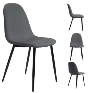 Krzesło tapicerowane Salon Kuchnia Jadalnia GIULIA DARK GREY FABRIC
