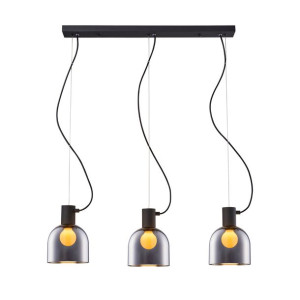 Zuma Line Md1918-3s-chrome Lazaro Lampa Wisząca Czarna/black