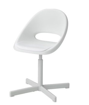 IKEA LOBERGET / SIBBEN Dziecięce krzesło biurowe, biały