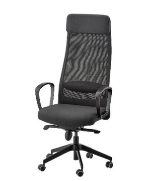 IKEA MARKUS Krzesło biurowe, Vissle ciemnoszary