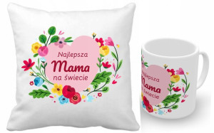 Zestaw poduszka + kubek NAJLEPSZA MAMA dzień matki