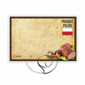 Etykiety cenowe laminowane, cenówki PRODUKT POLSKI- 65x95 mm