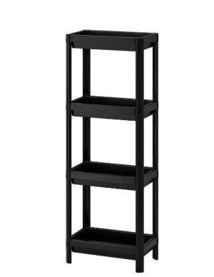 IKEA VESKEN Regał 36x23x100 cm czarny