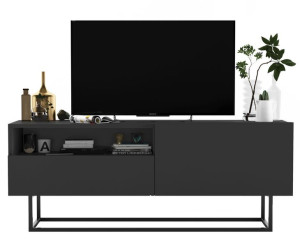 Szafka RTV Loft Industrialna komoda RTV grafit MAT szuflada 120 cm stelaż