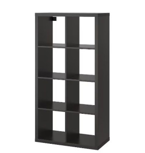 IKEA KALLAX Regał, 77x147 cm czarnobrąz