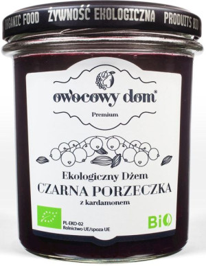 Dżem Czarna Porzeczka Z Kardamonem Bio 290 G - Owocowy Dom