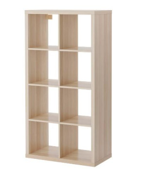 IKEA KALLAX Regał, 77x147 cm dąb bejcowany na biało