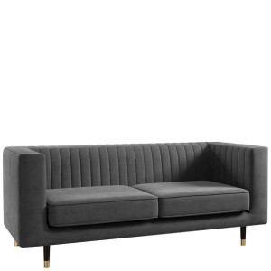 Wygodna sofa w nowoczesnym stylu 200 cm do salonu - ciemno szary