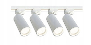 Zestaw 4x Spot Gu10 Led Szynoprzewó Track 2m Biały