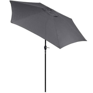 Parasol ogrodowy składany 260 cm duży na balkon grafitowy