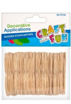 Patyczki drewniane Craft with Fun 50 sztuk