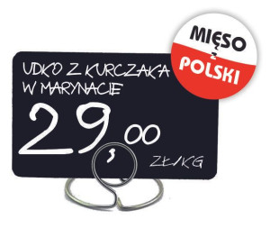 Piny nakładki do cenówek - nadruk MIĘSO Z POLSKI - 10 szt.