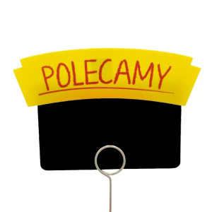 Duże piny nakładki do cenówek - nadruk POLECAMY - 10 szt.