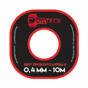 Drut oporowy KANTHAL D COILTECH 0,4mm ~10m