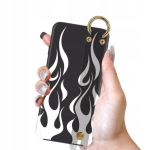 Etui czarne PASEK wzory do Samsung Galaxy A22 5G
