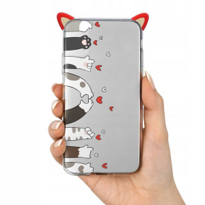 Etui KOT MEOW uszy do Samsung Galaxy A02s