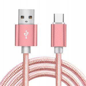 Kabel Usb-c Dł.1m - Kolor - Jasno Różowy