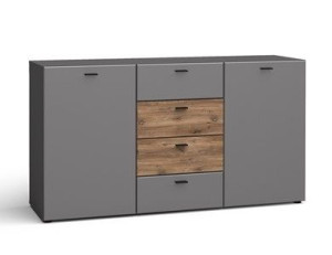 Komoda Mila grafit mat/dąb flagstaff SZUFLADY
