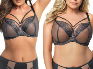Biustonosz soft GORSENIA K496 PARADISE szary 90I