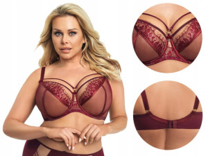 Biustonosz soft GORSENIA K496 PARADISE bordo 90J