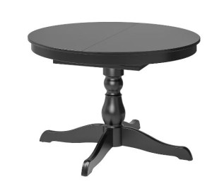 IKEA INGATORP Stół rozkładany, 110/155 cm czarny