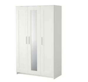 IKEA BRIMNES Szafa/3 drzwi, 117x190 cm biały