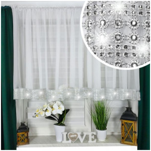 Elegancka Firana Mgiełka Diament 110cm wysokości