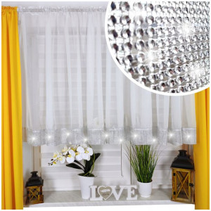 Elegancka Firana Mgiełka Diament 70cm wysokości