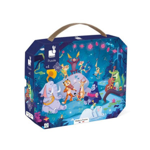 Puzzle w walizce Letni festiwal 36 elementów 4+ Made in France, Janod