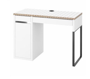 IKEA MICKE Biurko, 105x50 cm biały/antracyt