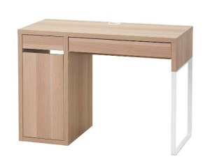 IKEA MICKE Biurko, 105x50 cm dąb bejcowany na biało