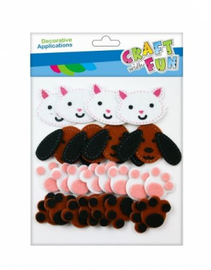 Ozdoba dekoracyjna samoprzylepna filcowa Kotek CRAFT WITH FUN