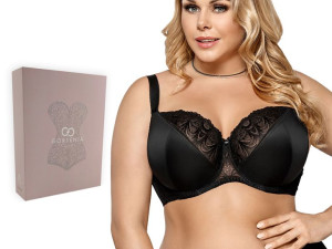 Biustonosz GORSENIA K425 CASABLANCA, CZARNY, 75L