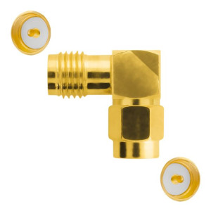 Adapter antenowy kątowy GSM wtyk SMA / gniazdo RP-SMA 90st. Spacetronik