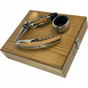 Zestaw do wina, 4 elementy + etui