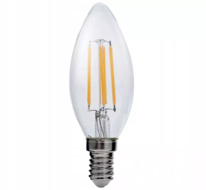 Płomykowa żarówka świecznikowa SLP5652 LED 4W E14 C35 biała ciepła