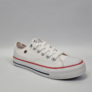 Trampki młodzieżowe Lee Cooper białe  - LCW-22-31-0875L