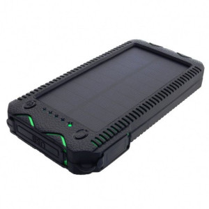 Powerneed Power Bank Z Panelem Solarnym 12000mah Li-poly, Pv 1w, 2x Usb 2a,