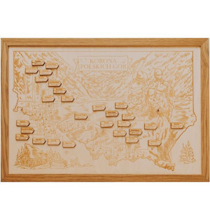 Korona Gór Polski Laserowy Grawer 64x44cm