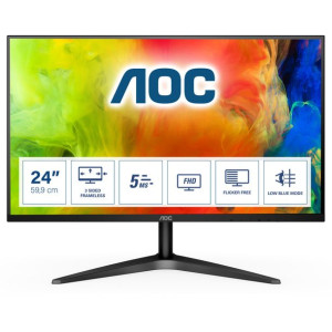 Monitor AOC 24B1H (23,6"  MVA, WLED  FullHD 1920x1080  HDMI, VGA  kolor cza