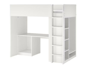 IKEA SMÅSTAD Rama łóżka na antresoli/biur/sza, 90x200 cm biały
