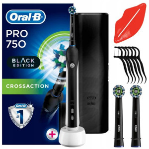 Szczoteczka Oral-B Pro 750 Black Edition akumulator z czarnym etui + EB50BK