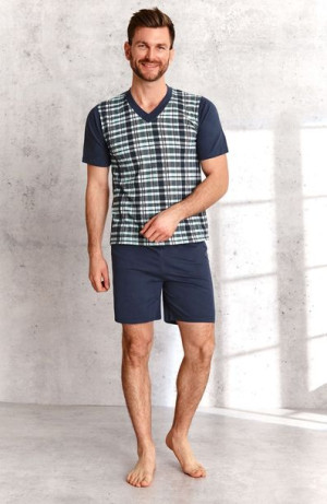 Taro Piżama Męska Krótka Roman 001 Xxl-3xl