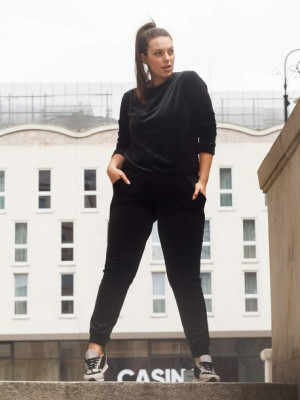 Moon Komplet Dres Welurowy 805 Plus Size