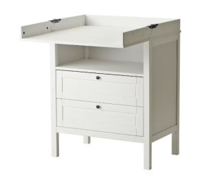 IKEA SUNDVIK Komoda z przewijakiem, biały