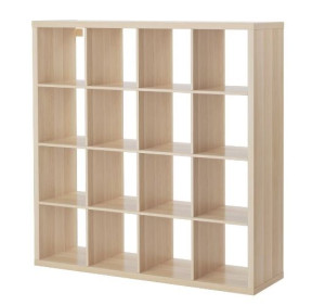 IKEA KALLAX Regał, 147x147 cm dąb bejcowany na biało