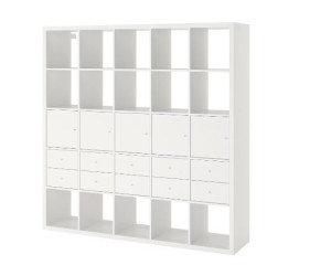 IKEA KALLAX Regał z 10 wkładami, 182x182 cm biały